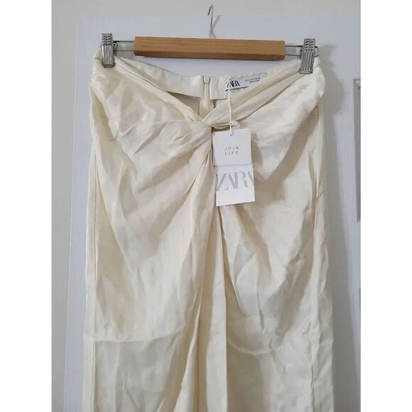 Zara mid length skirts cream S NWT - Picture 8 of 12